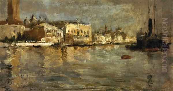 View of Venice I Oil Painting by John Henry Twachtman