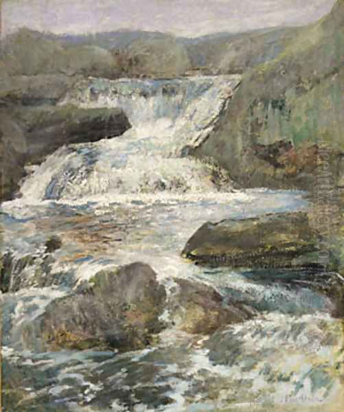 Horseneck Falls 2 Oil Painting by John Henry Twachtman