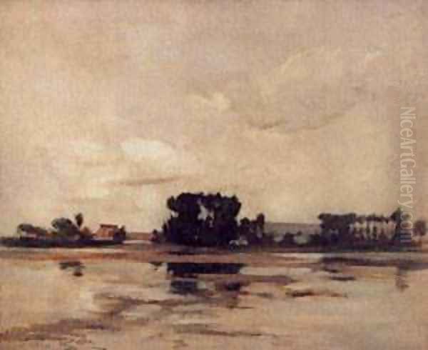 LEtang 1884 Oil Painting by John Henry Twachtman