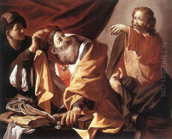 The Calling of St Matthew c. 1616 Oil Painting by Hendrick Terbrugghen