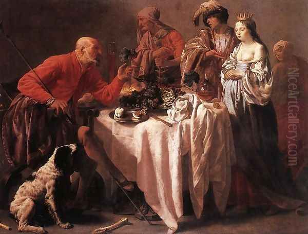 Jacob Reproaching Laban 1628 Oil Painting by Hendrick Terbrugghen