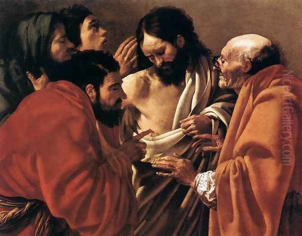 The Incredulity of Saint Thomas c. 1604 Oil Painting by Hendrick Terbrugghen