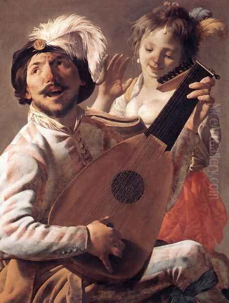 Duet 1628 Oil Painting by Hendrick Terbrugghen