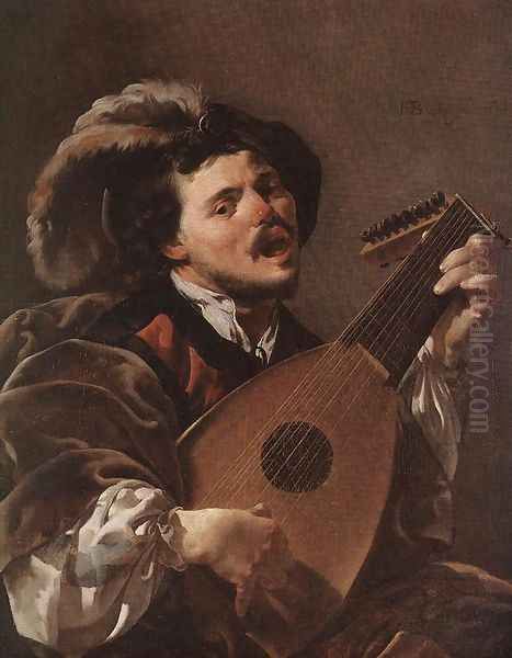 Lute Player 1624 Oil Painting by Hendrick Terbrugghen