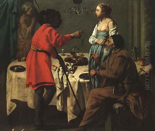 Jacob Reproaching Laban 1627 Oil Painting by Hendrick Terbrugghen