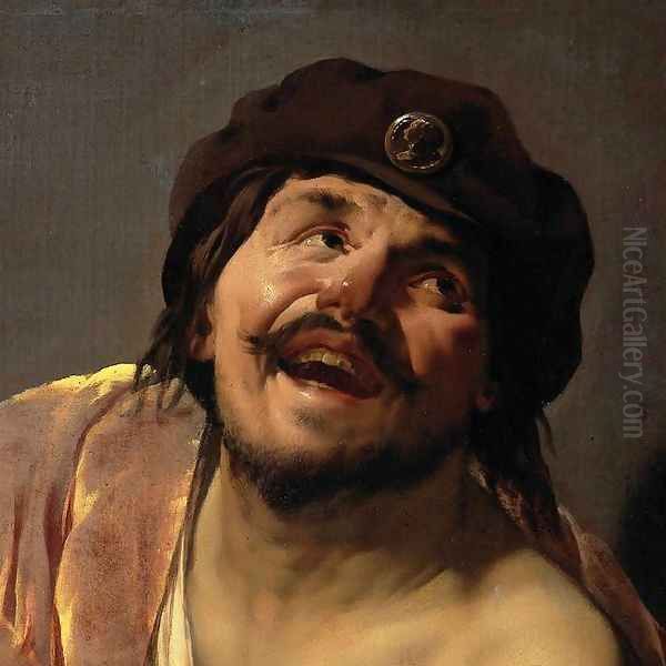 Democritus [detail #1] Oil Painting by Hendrick Terbrugghen