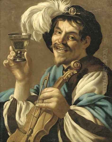 The Merry Drinker Oil Painting by Hendrick Terbrugghen