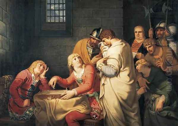 Conradin Of Swabia And Frederick Of Baden Being Informed Of Their Execution In Prison In Naples 1790s Oil Painting by Johann Heinrich Wilhelm Tischbein