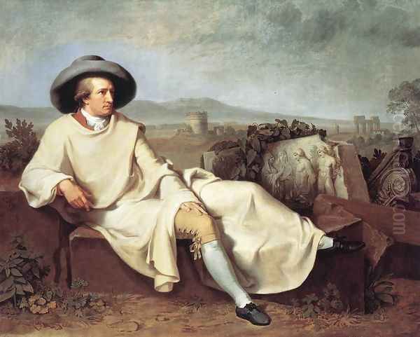 Goethe in the Roman Campagna 1786 Oil Painting by Johann Heinrich Wilhelm Tischbein