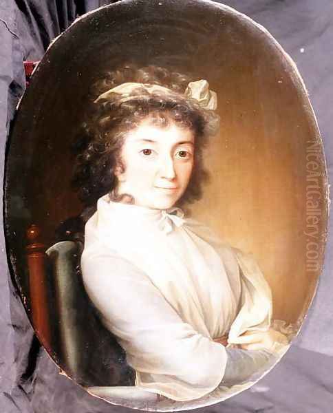 Portrait of a Lady said to be Marie Sophie Frederick of Hesse Kassel Oil Painting by Johann Heinrich Wilhelm Tischbein