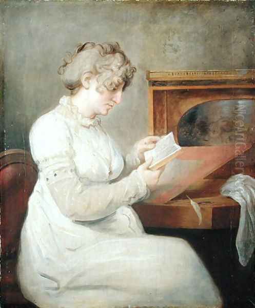 Portrait of the Poet Engel Christine Westphalen 1758-1840 Oil Painting by Johann Heinrich Wilhelm Tischbein