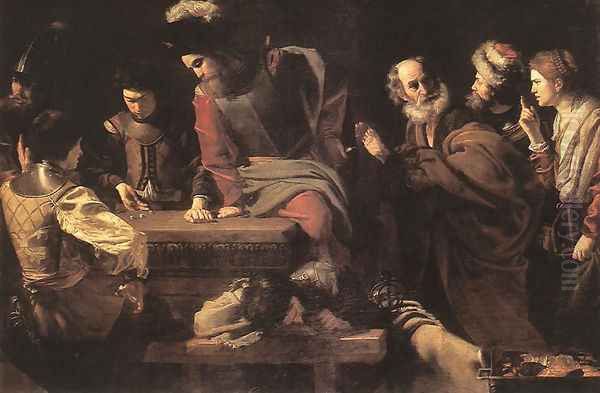 Denial of St Peter c. 1625 Oil Painting by Nicolas Tournier