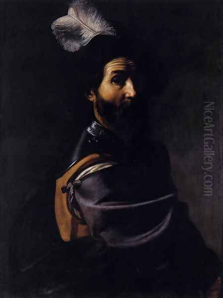 Soldier 1625-26 Oil Painting by Nicolas Tournier