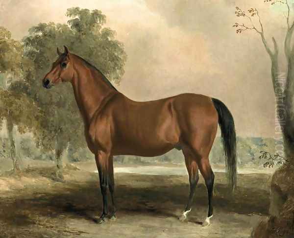 Bertrand, by Sir Archy 1830s Oil Painting by Edward Troye