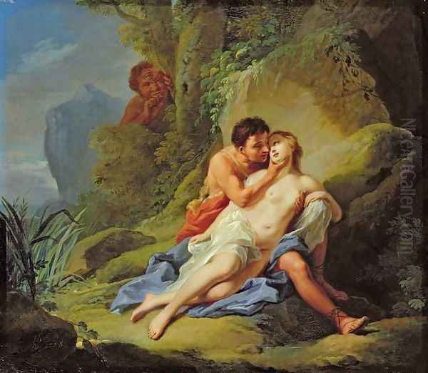 Acis and Galatea, 1758 Oil Painting by Johann Heinrich The Elder Tischbein