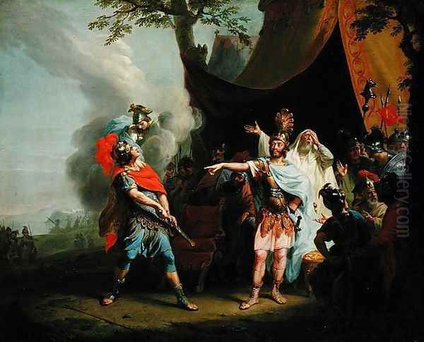 Achilles has a dispute with Agamemnon, 1776 Oil Painting by Johann Heinrich The Elder Tischbein