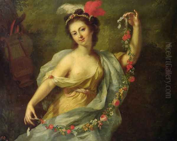 The Muse Terpsichore, 1782 Oil Painting by Johann Heinrich The Elder Tischbein