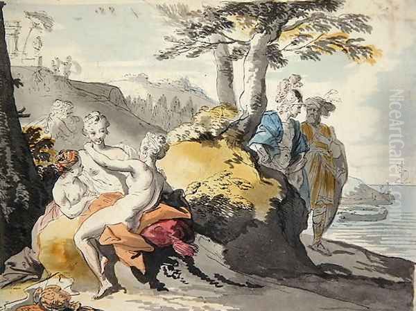 Telemachus and Mentor on Cyprus Oil Painting by Johann Heinrich The Elder Tischbein