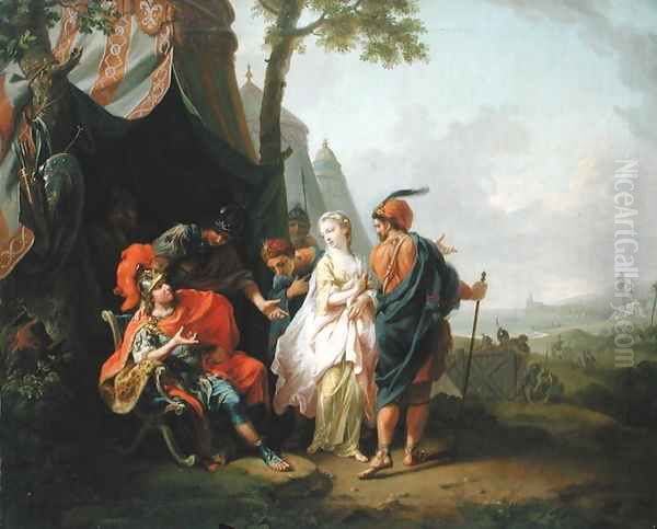 The Abduction of Briseis from the Tent of Achilles, 1773 Oil Painting by Johann Heinrich The Elder Tischbein