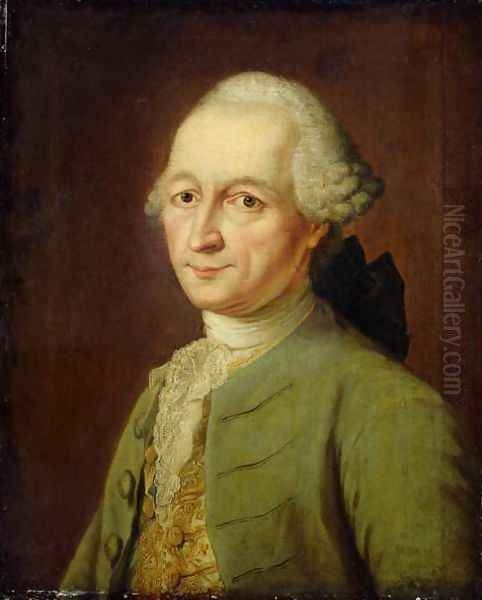 Abraham Gotthelf Kaestner, 1770 Oil Painting by Johann Heinrich The Elder Tischbein