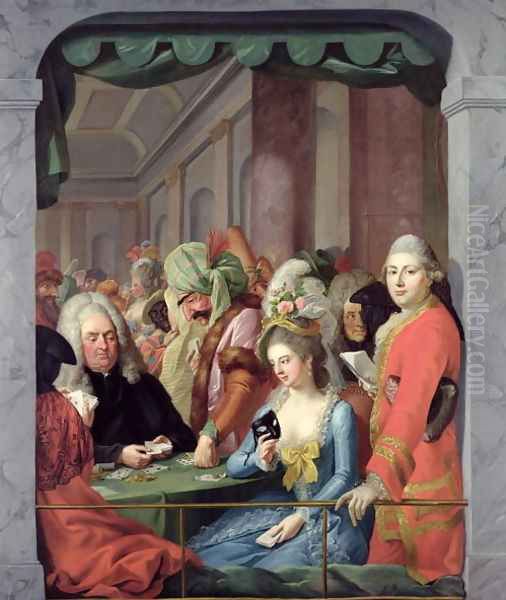 Masked Personalities of the Kassel Court Oil Painting by Johann Heinrich The Elder Tischbein