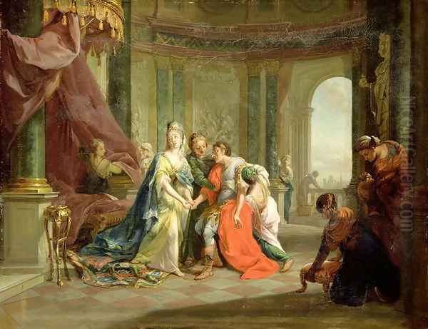 Anthony, mortally wounded, with Cleopatra, c.1797-99 Oil Painting by Johann Heinrich The Elder Tischbein