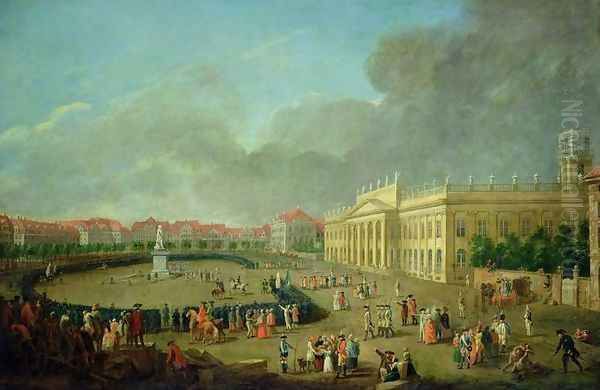 The Dedication of the Memorial to Frederick II at Kassel, 1783 Oil Painting by Johann Heinrich The Elder Tischbein