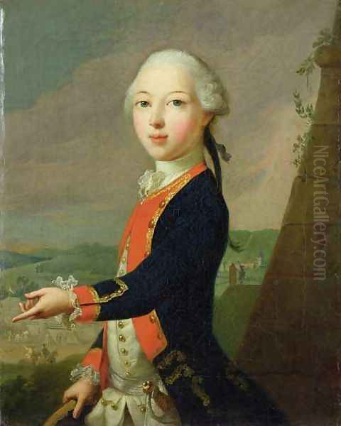 Landgrave Carl as a Child Oil Painting by Johann Heinrich The Elder Tischbein