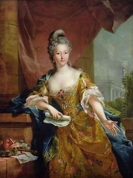 The Actress Mademoiselle Evrard, c.1770-80 Oil Painting by Johann Heinrich The Elder Tischbein