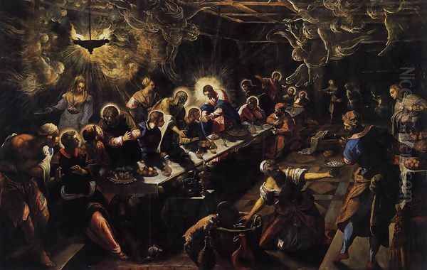 The Last Supper 1592-94 Oil Painting by Jacopo Tintoretto (Robusti)