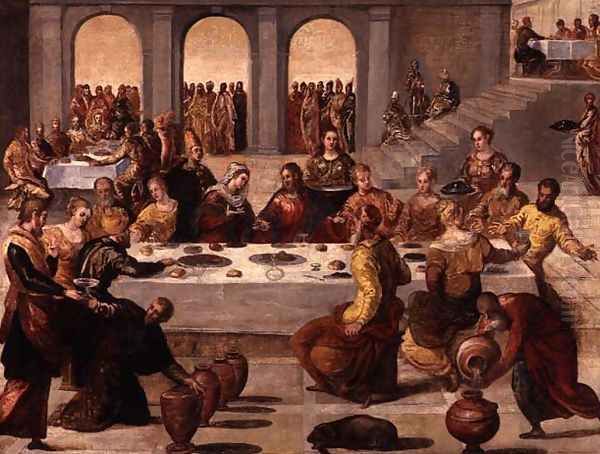 The Wedding Feast at Cana, c.1545 Oil Painting by Jacopo Tintoretto (Robusti)