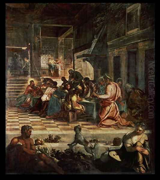 The Last Supper Oil Painting by Jacopo Tintoretto (Robusti)