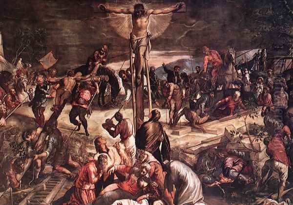 Crucifixion (detail) 1565 Oil Painting by Jacopo Tintoretto (Robusti)