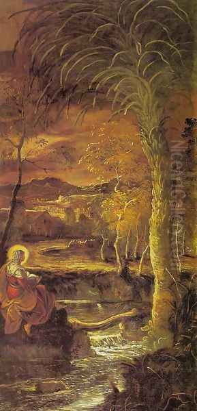 St. Mary of Egypt (Santa Maria Egiziaca) Oil Painting by Jacopo Tintoretto (Robusti)