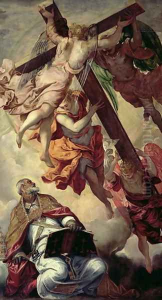 Apparition of the Cross to St Peter Oil Painting by Jacopo Tintoretto (Robusti)