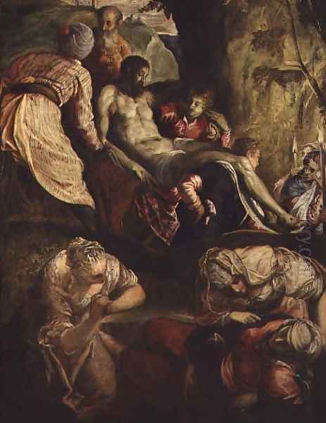 Deposition of Christ, late 1550s Oil Painting by Jacopo Tintoretto (Robusti)