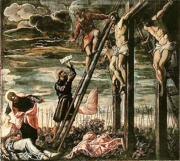 Crucifixion Oil Painting by Jacopo Tintoretto (Robusti)