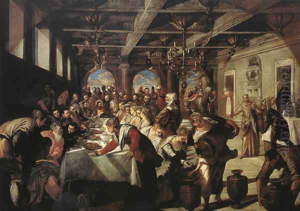 Marriage at Cana Oil Painting by Jacopo Tintoretto (Robusti)