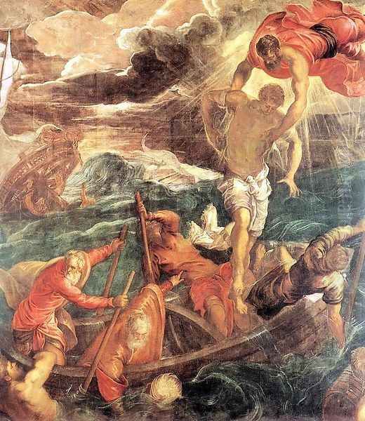 St. Mark Saving a Saracen from Shipwreck 1562 Oil Painting by Jacopo Tintoretto (Robusti)