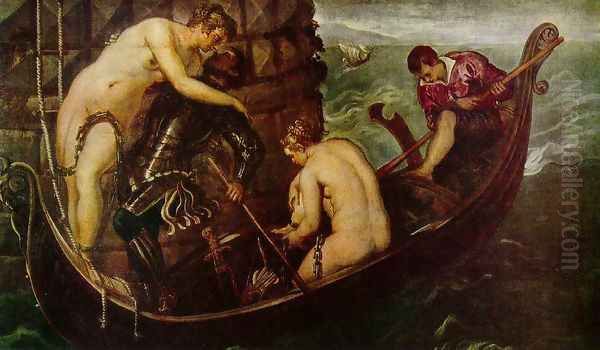 The Deliverance of Arsinoe c. 1560 Oil Painting by Jacopo Tintoretto (Robusti)