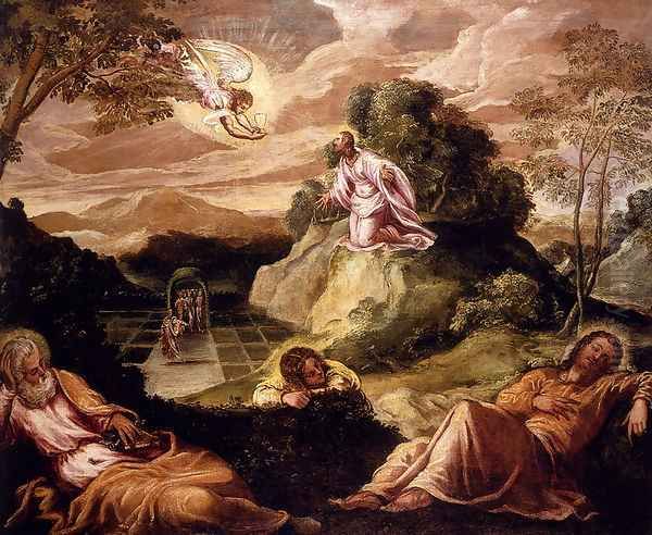 Agony In The Garden Oil Painting by Jacopo Tintoretto (Robusti)