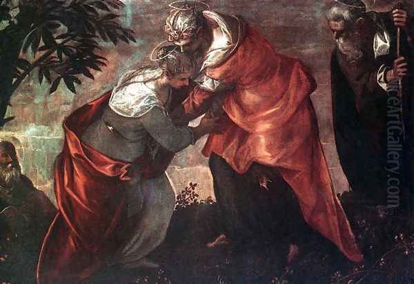 The Visitation c. 1588 Oil Painting by Jacopo Tintoretto (Robusti)