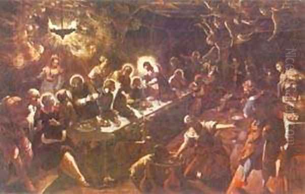 The Last Supper 1592-94 2 Oil Painting by Jacopo Tintoretto (Robusti)