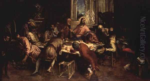 The Last Supper 5 Oil Painting by Jacopo Tintoretto (Robusti)