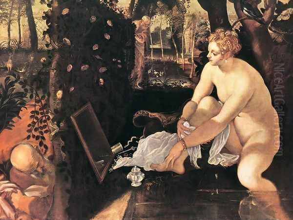 The Bathing Susanna 1560-62 Oil Painting by Jacopo Tintoretto (Robusti)