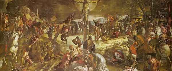 Crucifixion (Crocifissione) Oil Painting by Jacopo Tintoretto (Robusti)