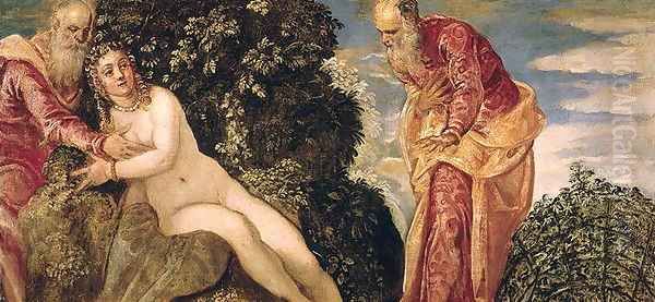 Susanna and the Elders Oil Painting by Jacopo Tintoretto (Robusti)