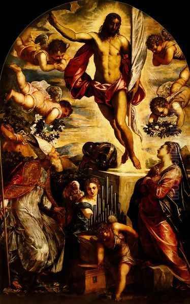 The Resurrection of Christ 3 Oil Painting by Jacopo Tintoretto (Robusti)