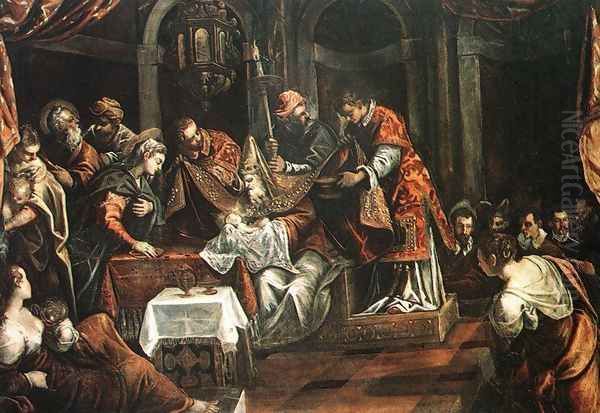 The Circumcision c. 1587 Oil Painting by Jacopo Tintoretto (Robusti)