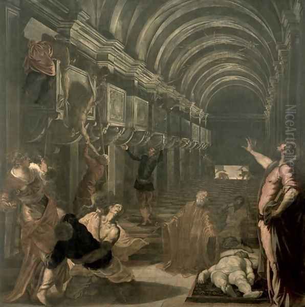 The Finding of the Body of St. Mark Oil Painting by Jacopo Tintoretto (Robusti)